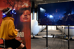 画像ギャラリー No.007のサムネイル画像 / 「バイオハザード7」と「コニカミノルタ VirtuaLink in DiverCity Tokyo Plaza」のコラボを記念したイベントをレポート。タレントのてんちむさんが登場したほか,開発スタッフのトークも