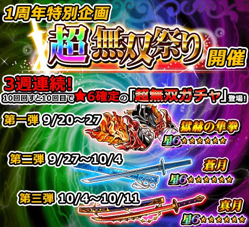 画像ギャラリー No.001のサムネイル画像 / 「THE NEW GATE」,サービス開始1周年企画「超無双祭り」が開催