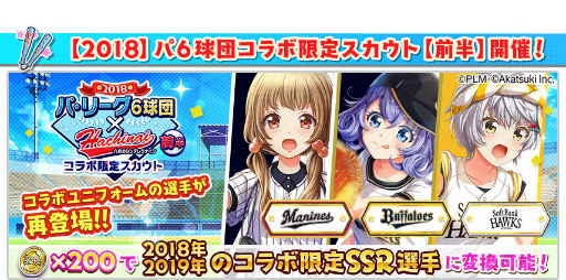 画像ギャラリー No.007のサムネイル画像 / 「ハチナイ」パ・リーグ6球団とコラボ。冠協賛試合も開催