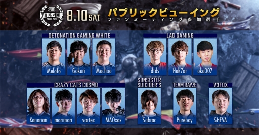 画像ギャラリー No.008のサムネイル画像 / 「PUBG NATIONS CUP」日本代表を応援するパブリックビューイングイベントの出演者が公開に