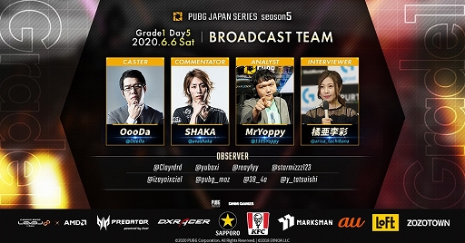 ���������꡼ No.004�Υ���ͥ������ / ��PUBG�׸�������PJSseason5 Phase2 Day5�פμ»ܳ��פ������� Grade1��2020ǯ6��6����Grade2��6��5���˼»�