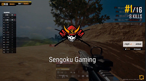 PUBG JAPAN SERIESSeason6 Grade1 Day1ݡȡ3٤Υɥ󾡤Sengoku Gamingȯ