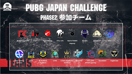 ���������꡼ No.003�Υ���ͥ������ / ��PUBG JAPAN CHALLENGE Phase2�פνо��������ۿ����󤬸���