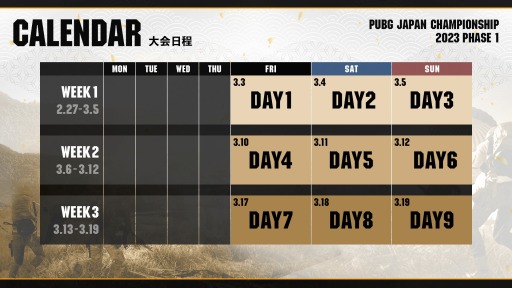 PUBG JAPAN CHAMPIONSHIP 2023Phase1Υ塼뤬