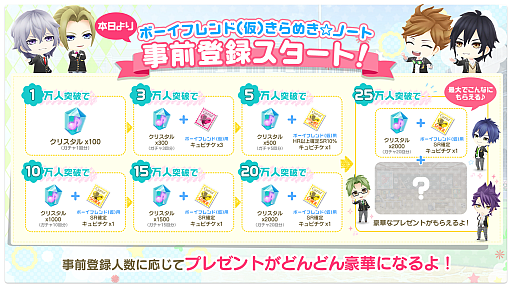 画像ギャラリー No.005のサムネイル画像 / 「ボーイフレンド(仮)」のリズムゲーム「ボーイフレンド(仮)きらめき☆ノート」が2016年内に配信決定。事前登録キャンペーンがスタート