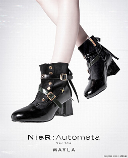 画像ギャラリー No.003のサムネイル画像 / アニメ「NieR:Automata Ver1.1a」より,9Sをモチーフにしたショートブーツが登場。衣装やチョーカー,ゴーグルなどを再現