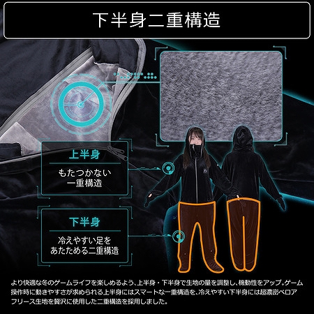 画像ギャラリー No.011のサムネイル画像 / ゲーマー向けの“着る”毛布「ダメ着4G」2020年モデルが11月発売決定