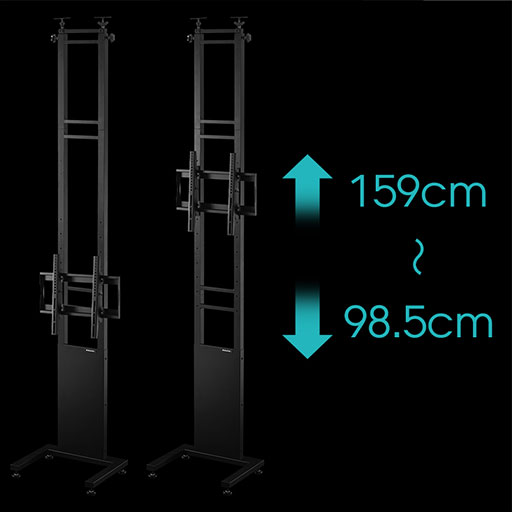 画像ギャラリー No.005のサムネイル画像 / Bauhutte,大型ディスプレイを高い位置に設置できるポール式スタンドを発売