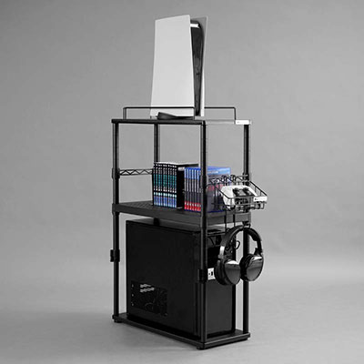 ゲーム機を見せるか隠すか？ 2タイプのゲーム機収納ラックが