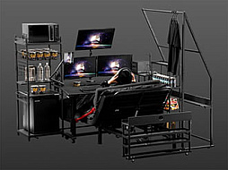 画像ギャラリー No.003のサムネイル画像 / 布団やこたつから出ずにゲームをしたい。そんな願いを「Bauhutte」を使ってかなえる,「あったかゲーミング要塞化レイアウト」を公開