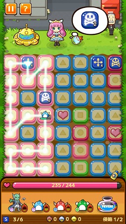 画像ギャラリー No.004のサムネイル画像 / ブロックをなぞってつなげて敵を攻撃! パズルゲーム「にこにこ侵略パズル ピタッチ!」を紹介する「(ほぼ)日刊スマホゲーム通信」第1402回