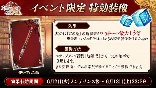 画像ギャラリー No.002のサムネイル画像 / 「文豪とアルケミスト」で,征伐作戦「特別有碍書『地獄変』ヲ浄化セヨ」が開催