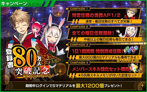 画像ギャラリー No.002のサムネイル画像 / 「凍京NECRO SUICIDE MISSION」の登録者が80万人を突破。期間限定のさまざまなキャンペーンを実施