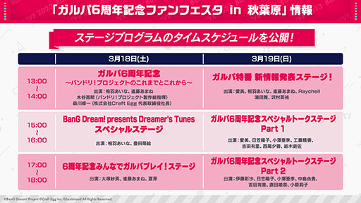 画像ギャラリー No.002のサムネイル画像 / 「ガルパ6周年記念ファンフェスタ in 秋葉原」では声優陣が出演するステージやポップアップストアを実施。イベントに関する続報が公開に