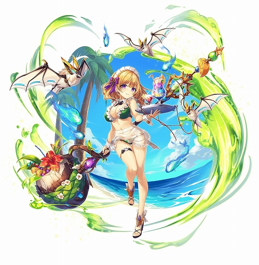 画像ギャラリー No.004のサムネイル画像 / 「神姫PROJECT A」,期間限定の水着神姫がガチャに登場。特別レイドイベント「絶島を往く孤高の閃電」も開催中