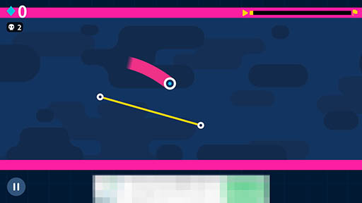 画像ギャラリー No.005のサムネイル画像 / 線を引いてアバターをゴールまで誘導しよう。iOS向けカジュアルゲーム「One More Bounce」を紹介する「（ほぼ）日刊スマホゲーム通信」第1249回