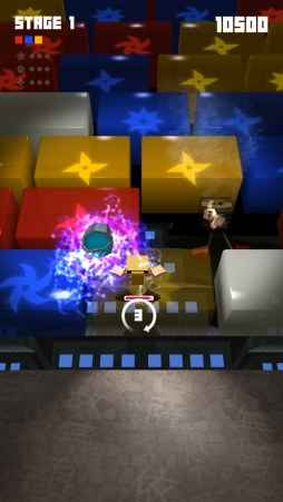 画像ギャラリー No.008のサムネイル画像 / 忍者を操作するスマホ向けパズルアクションゲーム「ニンニンキューブ」を紹介。「（ほぼ）日刊スマホゲーム通信」第1251回