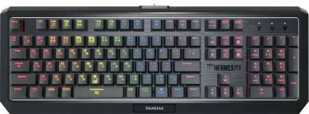 画像ギャラリー No.006のサムネイル画像 / アクチュエーションポイント1.5mm,ストローク3mmの青軸風スイッチを採用したGAMDIAS製キーボードが発売。配列は変則的な日本語