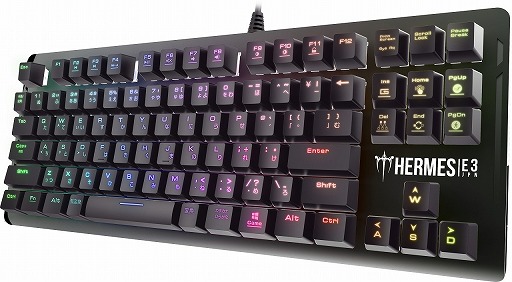 アクチュエーションポイントが浅い銀軸採用のgamdias製日本語配列メカニカルキーボードが国内発売 フルキーと10キーレスの2製品