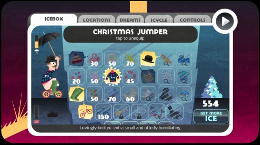 画像ギャラリー No.005のサムネイル画像 / ほぼ裸の男が自転車で駆け抜ける。iOS向けアクションゲーム「Icycle: On Thin Ice」を紹介する「(ほぼ)日刊スマホゲーム通信」第1262回