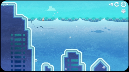 画像ギャラリー No.006のサムネイル画像 / ほぼ裸の男が自転車で駆け抜ける。iOS向けアクションゲーム「Icycle: On Thin Ice」を紹介する「(ほぼ)日刊スマホゲーム通信」第1262回