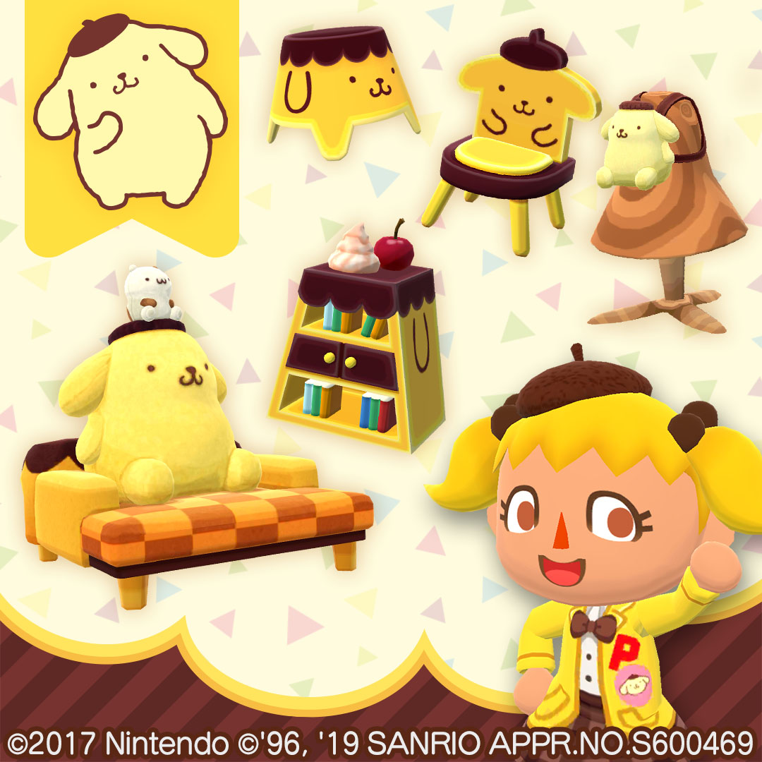 どうぶつの森 ポケットキャンプ でサンリオキャラクターズコレクション第2弾がスタート ポムポムプリンとマイメロディをモチーフにしたアイテムが登場