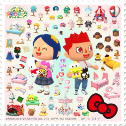 画像ギャラリー No.006のサムネイル画像 / 「どうぶつの森 ポケットキャンプ」にサンリオコラボが再登場。キティちゃんとおそろいのリボンなど,かわいいアイテムを集めたい