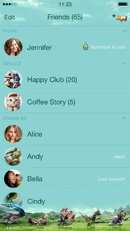 画像ギャラリー No.002のサムネイル画像 / 「モンスターハンターダブルクロス」のLINE着せかえが配信開始