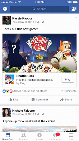 ꡼ No.006Υͥ / FacebookåץMessengerפ˥塼եɾǼڤ˥बڤ뿷ǽInstant GamesפΥӥ򥹥