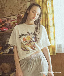 画像ギャラリー No.003のサムネイル画像 / FOREVER 21と「パラッパラッパー」が初コラボ。Tシャツやスウェットパンツなどを7月18日よりオンラインやリアル店舗で販売