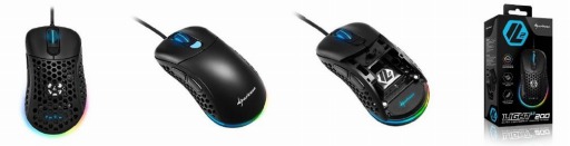 画像ギャラリー No.001のサムネイル画像 / ハニカム構造ボディで重さ約62gのゲーマー向けマウスがSharkoonから