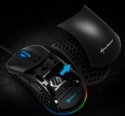 画像ギャラリー No.003のサムネイル画像 / ハニカム構造ボディで重さ約62gのゲーマー向けマウスがSharkoonから