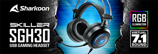 画像ギャラリー No.001のサムネイル画像 / 税込約7000円で7.1ch仮想サラウンド対応のヘッドセットがSharkoonから