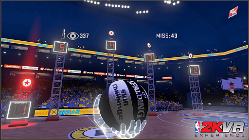 画像ギャラリー No.008のサムネイル画像 / 2KのPS VR専用バスケットゲーム「NBA 2KVR エクスペリエンス」のプレイレポート。大観衆が見守る夢のNBAアリーナでシュートゲームを楽しもう