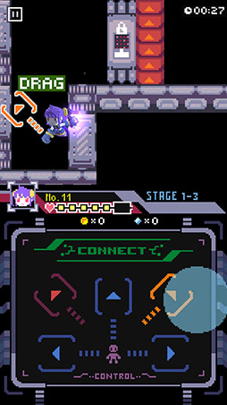 画像ギャラリー No.005のサムネイル画像 / サイボーグ少女,パズルに挑む。スマホ向けACT「Connect & Break」を紹介する「(ほぼ)日刊スマホゲーム通信」第1352回