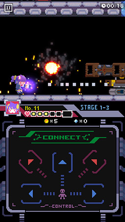 画像ギャラリー No.009のサムネイル画像 / サイボーグ少女,パズルに挑む。スマホ向けACT「Connect & Break」を紹介する「(ほぼ)日刊スマホゲーム通信」第1352回