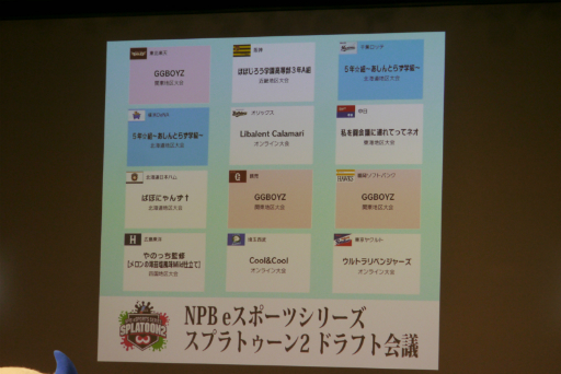 画像ギャラリー No.012のサムネイル画像 / プロ野球チームが「スプラトゥーン2」の腕利きをスカウト。「NPB eスポーツシリーズ スプラトゥーン2」のドラフト会議をレポート