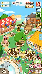 画像ギャラリー No.001のサムネイル画像 / 名作パズル「GUNPEY」シリーズ初のスマホアプリ「ぐんぺい 花のカーニバル」が本日配信開始。みみずを動かしてラインを揃えよう