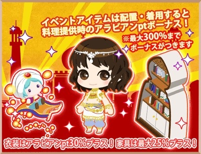 画像ギャラリー No.008のサムネイル画像 / 「異世界でカフェを開店しました。」でイベント「スパイス香る!アラビアン」が開始