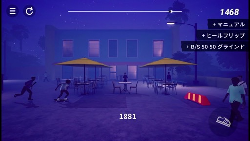 画像ギャラリー No.018のサムネイル画像 / フリック操作に連動したトリックが爽快! 2Dストリートスケボーゲーム「Skate City」に熱くなる!(今日から始めろApple Arcade #19)
