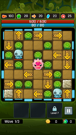 画像ギャラリー No.003のサムネイル画像 / エイリアンを滑らせて敵の撃破を狙う。スマホ向けパズルゲーム「Alien Path」を紹介する「(ほぼ)日刊スマホゲーム通信」第1344回