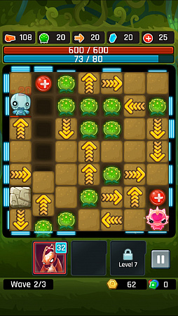 画像ギャラリー No.005のサムネイル画像 / エイリアンを滑らせて敵の撃破を狙う。スマホ向けパズルゲーム「Alien Path」を紹介する「(ほぼ)日刊スマホゲーム通信」第1344回