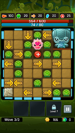 画像ギャラリー No.008のサムネイル画像 / エイリアンを滑らせて敵の撃破を狙う。スマホ向けパズルゲーム「Alien Path」を紹介する「(ほぼ)日刊スマホゲーム通信」第1344回