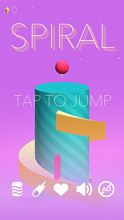 画像ギャラリー No.001のサムネイル画像 / 回って下ってジャンプして。スマホ向けアクションゲーム「Spiral」を紹介する「(ほぼ)日刊スマホゲーム通信」第1356回