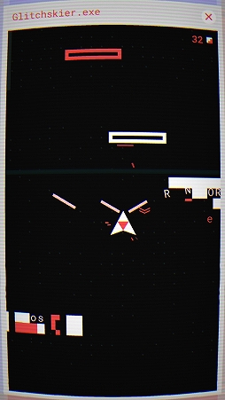 画像ギャラリー No.001のサムネイル画像 / まるでブラウン管。スマホ向けSTG「Glitchskier」を紹介する「(ほぼ)日刊スマホゲーム通信」第1355回