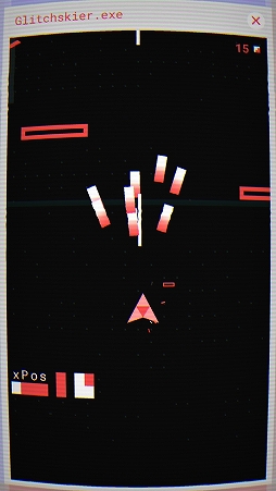 画像ギャラリー No.005のサムネイル画像 / まるでブラウン管。スマホ向けSTG「Glitchskier」を紹介する「(ほぼ)日刊スマホゲーム通信」第1355回