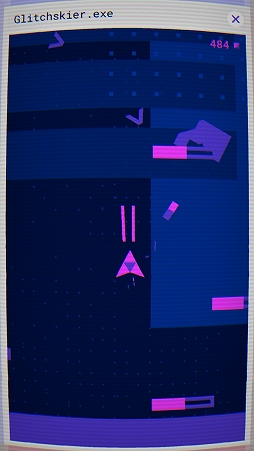 画像ギャラリー No.007のサムネイル画像 / まるでブラウン管。スマホ向けSTG「Glitchskier」を紹介する「(ほぼ)日刊スマホゲーム通信」第1355回