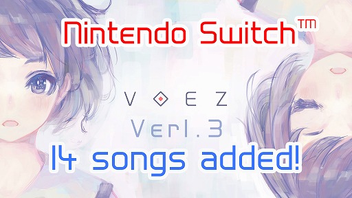画像ギャラリー No.001のサムネイル画像 / Switch版「VOEZ」,楽曲追加パッチVer1.3が11月9日に配信