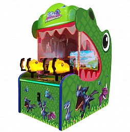 画像ギャラリー No.011のサムネイル画像 / キッズ向けアーケードゲーム「ピンポン ザウルスハンター」が稼働開始。ピンポン玉を発射して恐竜を退治