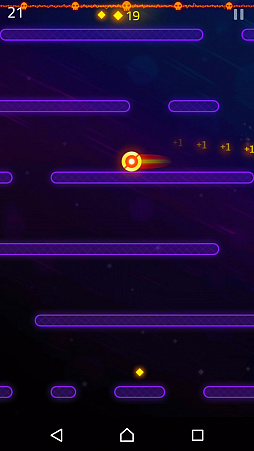 画像ギャラリー No.003のサムネイル画像 / デッドラインから逃げ続けるタップアクションゲーム「FallDown! Deluxe」を紹介する「（ほぼ）日刊スマホゲーム通信」第1362回